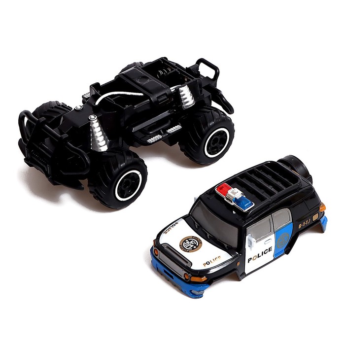 Джип радиоуправляемый «Полиция», работает от батареек, цвет МИКС, в пакете