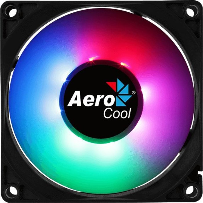Вентилятор Aerocool Frost 8, 80x80 мм, 3-pin 4-pin Molex, 28dB, 90 гр, LED Ret - Фото 1
