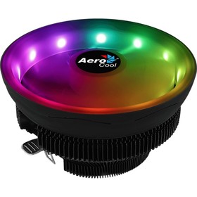 Кулер Aerocool Core Plus, Soc-AM4/1151/1200, 4-pin, 15-25dB, Al, 110W, 305 гр, LED, Ret