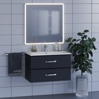Тумба под раковину Uperwood Foster 80 см, подвесная, черная - Фото 7
