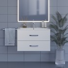 Тумба с раковиной Uperwood Foster 80 см, подвесная, белая - Фото 7