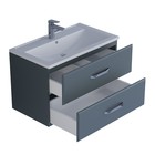 Тумба с раковиной Uperwood Foster 80 см, подвесная, серый графит - Фото 12