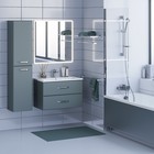 Тумба с раковиной Uperwood Foster 80 см, подвесная, серый графит - Фото 8