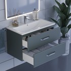 Тумба с раковиной Uperwood Foster 80 см, подвесная, серый графит - Фото 10
