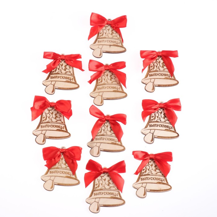 Бирка-значок «Колокол. Выпускник», 7×8.5 см, набор 10 шт. - Фото 1