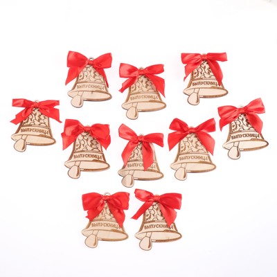 Бирка-значок «Колокол. Выпускница», 7×8.5 см, 10 шт.