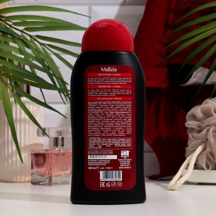 Гель для душа MALIZIA, вишня, 300 мл 35690