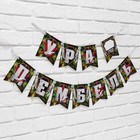 Гирлянда на ленте «Ура, дембель», 215 см - Фото 3