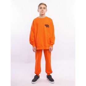 Брюки для мальчика, рост 140 см, цвет оранжевый