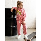 Комплект для девочки «Литл»: худи, брюки, рост 104 см, цвет кораллово-розовый - Фото 2