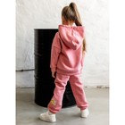Комплект для девочки «Литл»: худи, брюки, рост 104 см, цвет кораллово-розовый - Фото 4