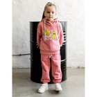 Комплект для девочки «Литл»: худи, брюки, рост 104 см, цвет кораллово-розовый - Фото 5