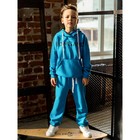 Комплект для мальчика «Пит»: худи, брюки, рост 104 см, цвет небесно-голубой - Фото 3