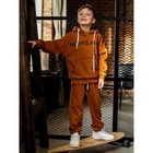 Комплект для мальчика «Пит»: худи, брюки, рост 104 см, цвет охра - Фото 4