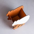 Кашпо деревянное "Негритянка" 14,5х9х17 см, Дуб-белый - фото 22695119