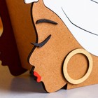 Кашпо деревянное "Негритянка" 14,5х9х17 см, Дуб-белый - фото 22695120