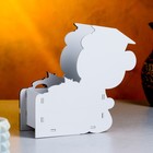 Кашпо деревянное "Мишка Школьник", 17х8х17 см, дуб, серый - фото 22695162