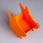 Кашпо деревянное "Лисичка", 14,5х8х15 см, дуб, оранжевая - фото 22695167