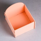 Кашпо деревянное "Любимому учителю", 13,5х13,5х12,8 см, дуб, пудровый - фото 22251367