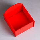 Кашпо деревянное "Любимому учителю", 13,5х13,5х12,8 см, дуб, красный - фото 22251371