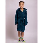 Халат для мальчика, рост 104 см, цвет синий - Фото 1