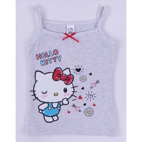 

Майка для девочки, рост 98 см, цвет серый меланж