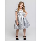 Платье для девочки «Регина», рост 104 см, цвет светло-серый - фото 108811455