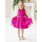 Платье для девочки «Белла», рост 104 см, цвет ярко-розовый - фото 108811652