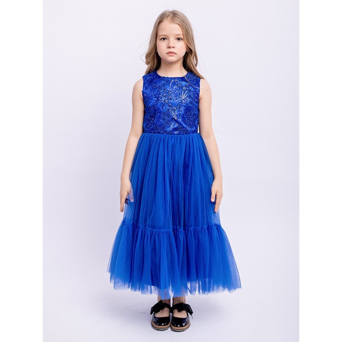 Платье для девочки «Алиса», рост 128 см, цвет синий
