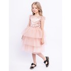 Платье для девочки «Каролина», рост 110 см, цвет глазированный миндаль - фото 110637959