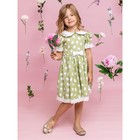 Платье для девочки «Фрида», рост 116 см, цвет зелёный - фото 110638435