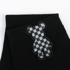 Носки женские "Мишка в клетку" А.Нжвип1301-04, цвет черный, р-р 36-40 - фото 35748707