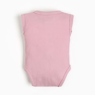 Боди для девочки «Крошка Я» BASIC LINE, рост 86-92 см, розовое
