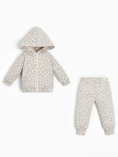 Костюм для девочки (толстовка, брюки) «Крошка Я» Leo baby, рост 68-74 см