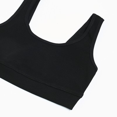 Топ укороченный женский Mist Old School, размер 42, чёрный