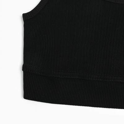 Топ укороченный женский Mist Old School, размер 42, чёрный