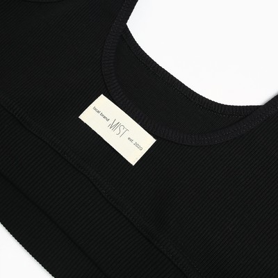 Топ укороченный женский Mist Old School, размер 42, чёрный