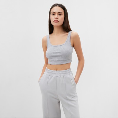 Топ укороченный женский Mist Old School, размер 42, серый