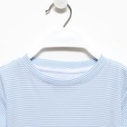 Футболка детская в полоску KAFTAN "Basic line", р.30 (98-104 см), голубой/белый 9589172 - фото 10528112