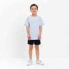Футболка детская в полоску KAFTAN "Basic line", р.32 (110-116 см), голубой/белый 9589173 - фото 10528116