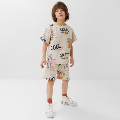 Костюм для мальчика (футболка и шорты) KAFTAN: Graffiti, размер 30 (98-104 см)