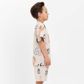 Костюм детский (футболка, шорты) KAFTAN "Graffiti", р.36 (134-140 см)