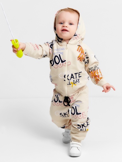 Костюм для мальчика (джемпер, брюки) «Крошка Я» Graffiti, рост 80-86 см