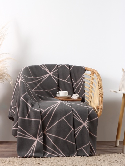 Плед флисовый «Экономь и Я. Орнамент», 150×130 см, плотность 160 г/м²