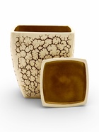 Горшок для цветов «Персей», 60 л, 41×41×49 см, керамический, с поддоном, бежевый  (артикул 9685745)  большой выбор товаров оптом и в розницу по низким ценам с доставкой