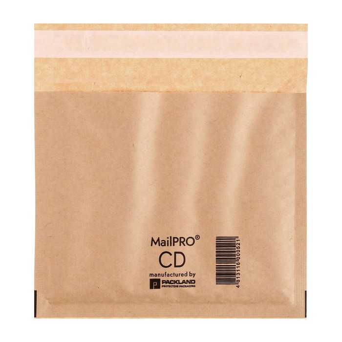 Крафт-конверт с воздушно-пузырьковой плёнкой Calligrata, 18×16 см, бежевый - Фото 1