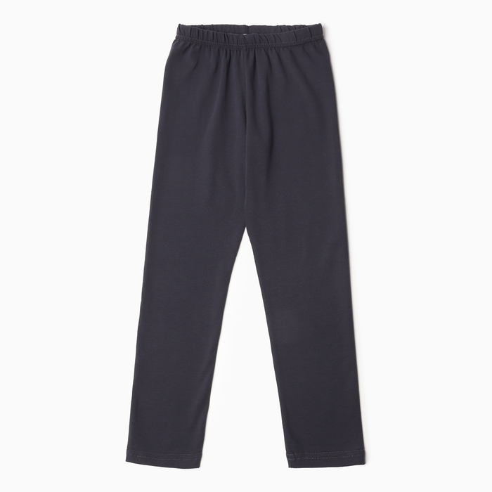 Леггинсы для девочки, цвет тёмно-серый, рост 128-134 см - Фото 1