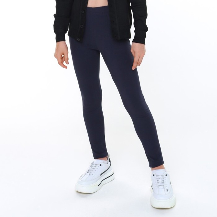 Леггинсы для девочки, цвет синий, рост 116-122 см - Фото 1