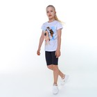 Велосипедки для девочки, цвет тёмно-серый, рост 86-92 см - фото 41457705