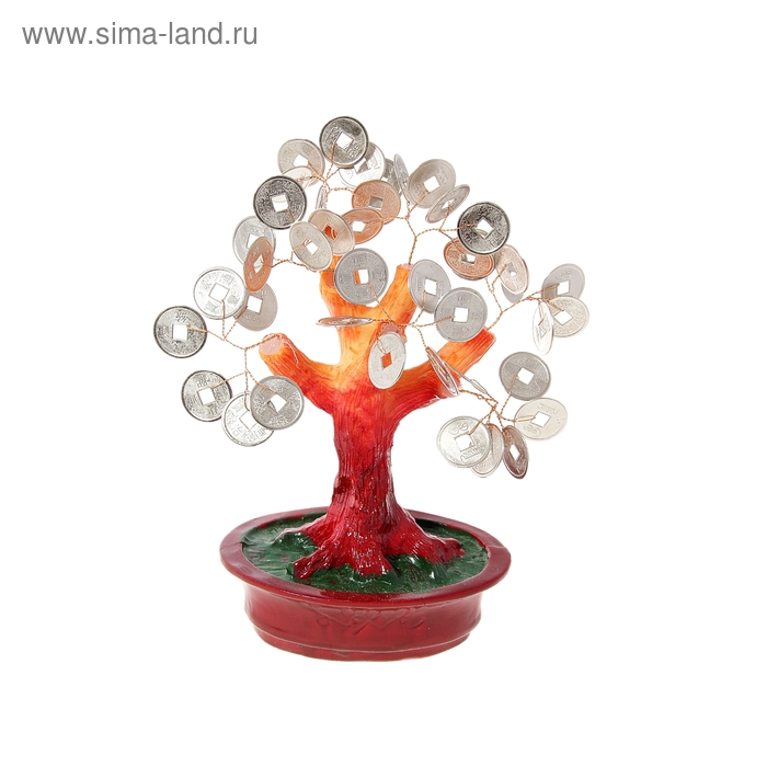 Сувенир дерево "Овал" 8 х 11 х 16 см 42 м-т серебро d=1,5 см - Фото 1